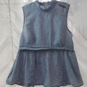 GUESS PIN-STRIPPED BLOUSE